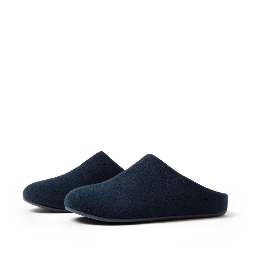 Fitflop Womens Slippers Navy - Chrissie Felt - FD7513062